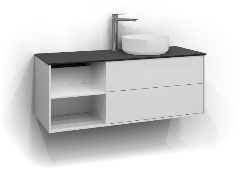 Epos servantskap 120x45 med ovanpåliggende servant