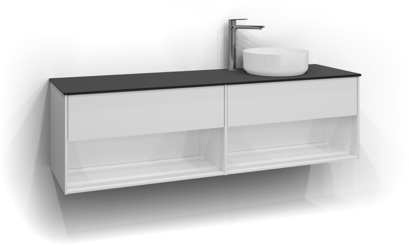 Epos servantskap 160x45 med ovanpåliggende servant