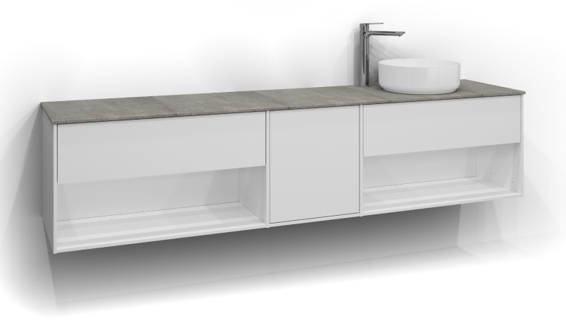 Epos servantskap 200x45 med ovanpåliggende servant