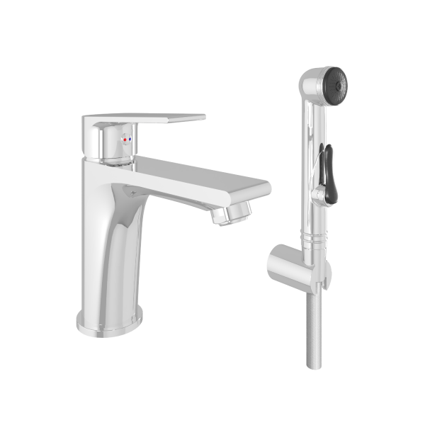 Halde servantkran med hånddusj