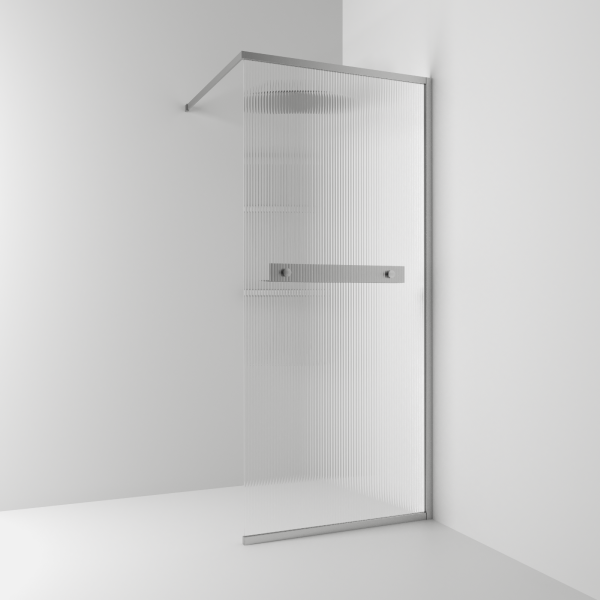 Langfoss skjermvegg 200 med linjeglass og hylle