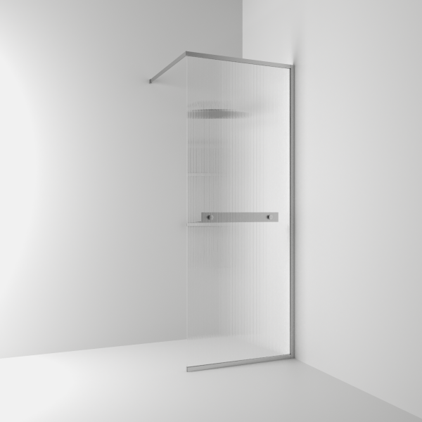 Langfoss skjermvegg 230 med linjeglass og hylle