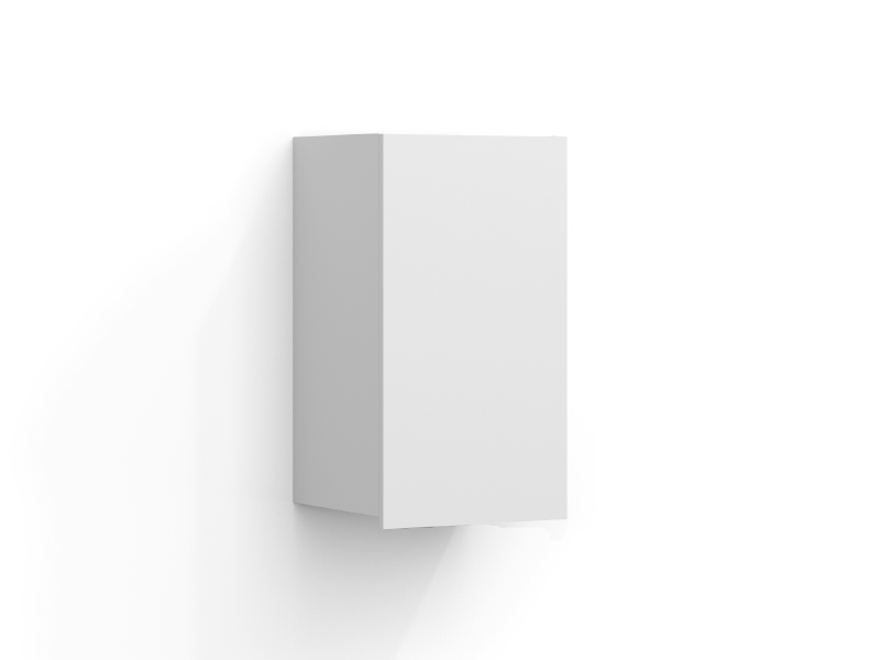 Vegghengt baderomsskap 70 x 40 cm med hvit stamme og dør i hvit i stilrent design for praktisk oppbevaring på badet.